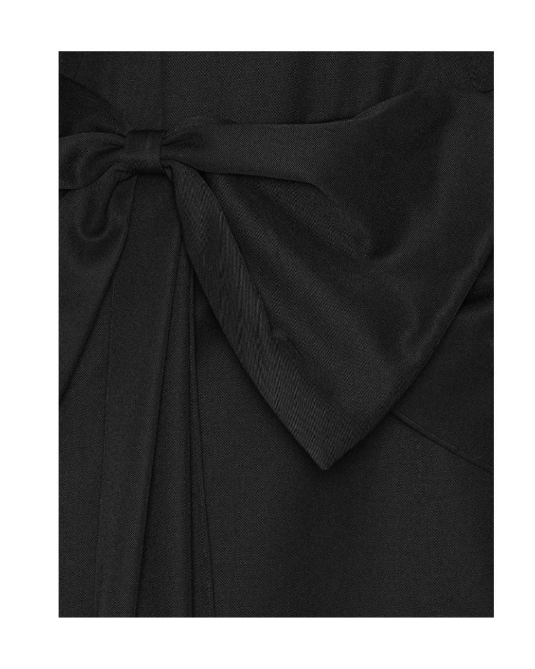 ROTATE BIRGER CHRISTENSEN Black Maxi Bow Mini Dress