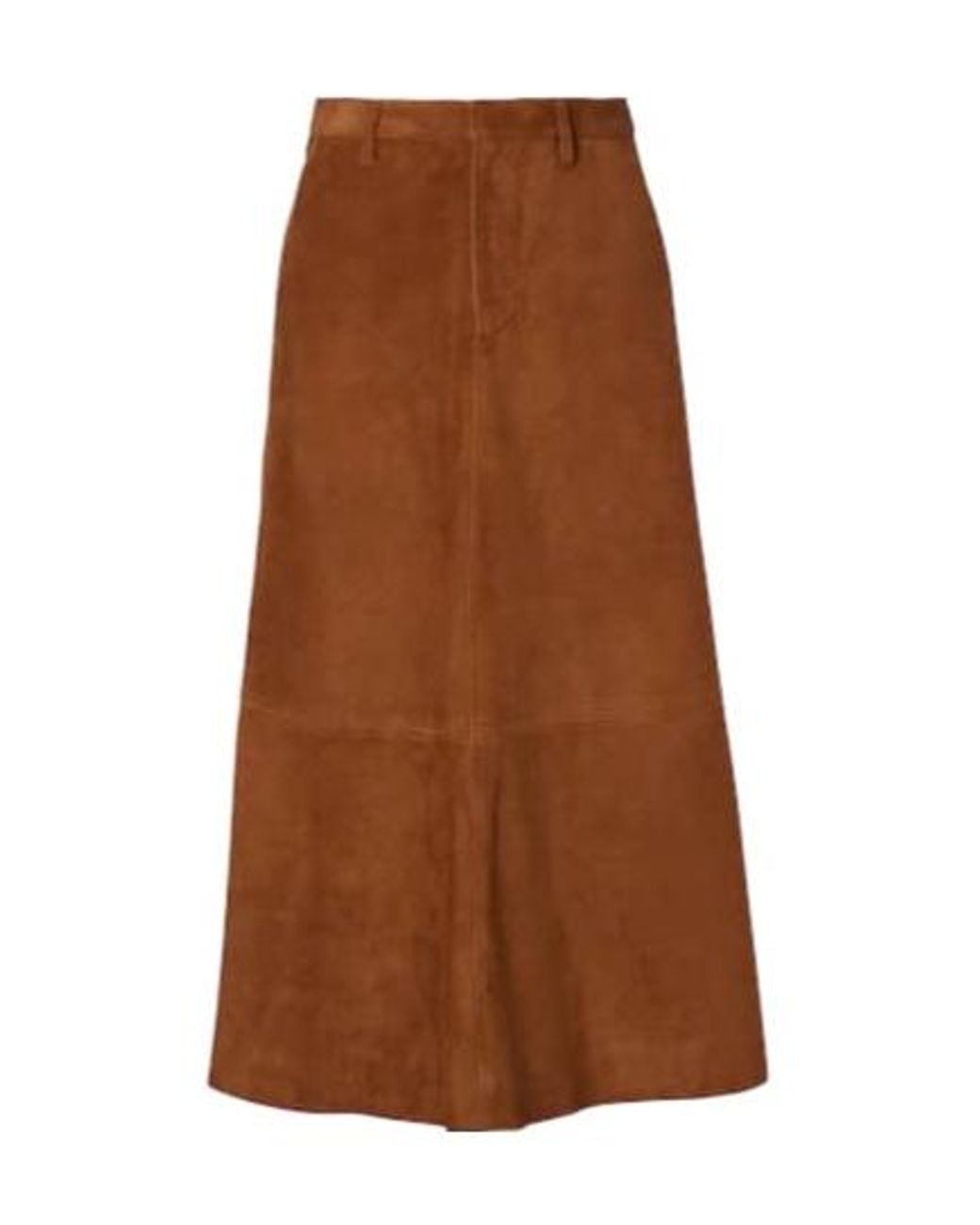 Citizens of Humanity Brown Cassia Suede Midi Skirt