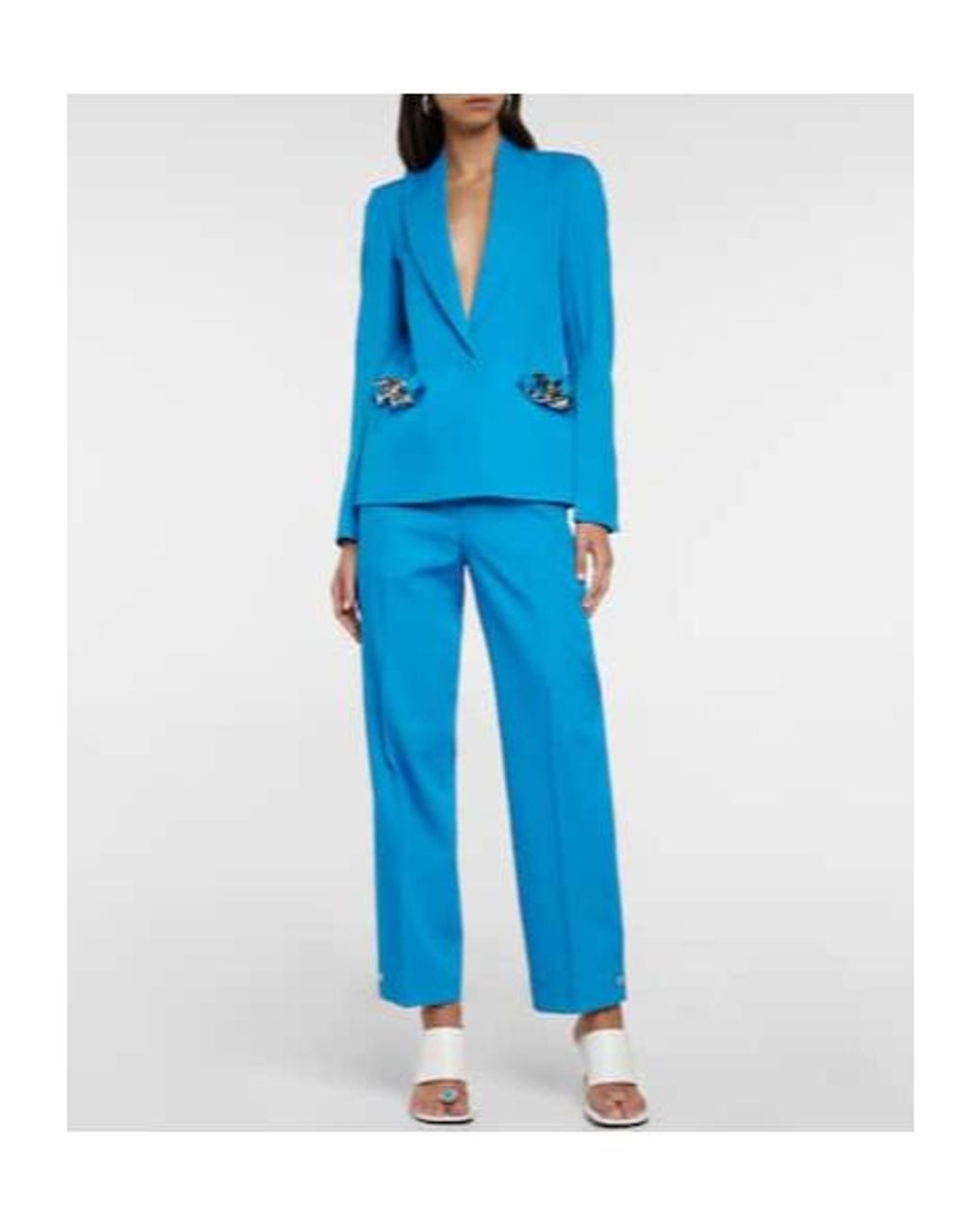 J.W. Anderson Blue Chain-Embellished Blazer