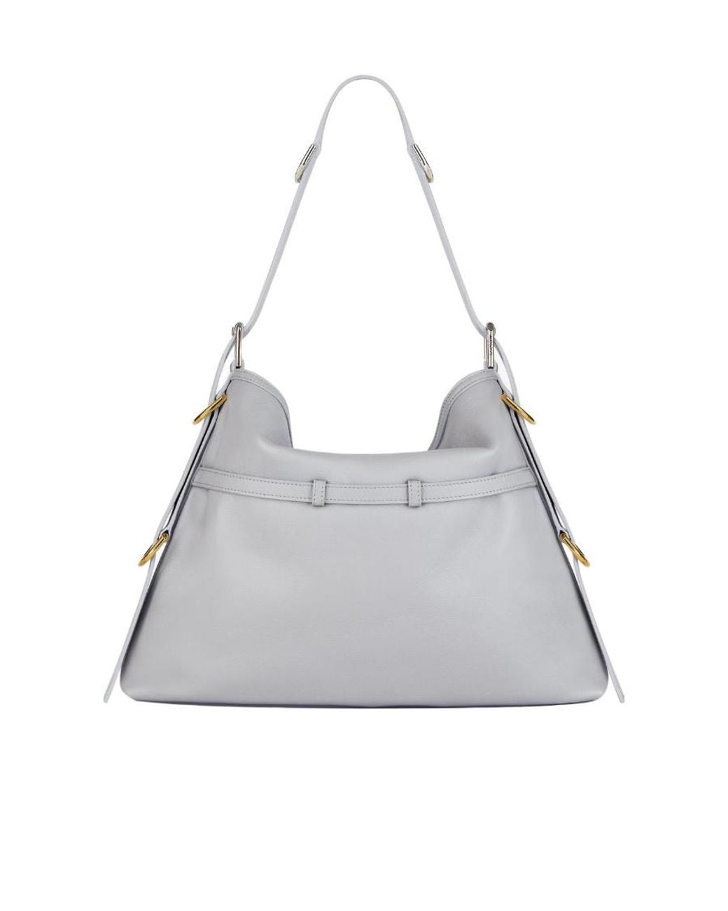 Givenchy Gray Voyou Logo Detailed Medium Shoulder Bag