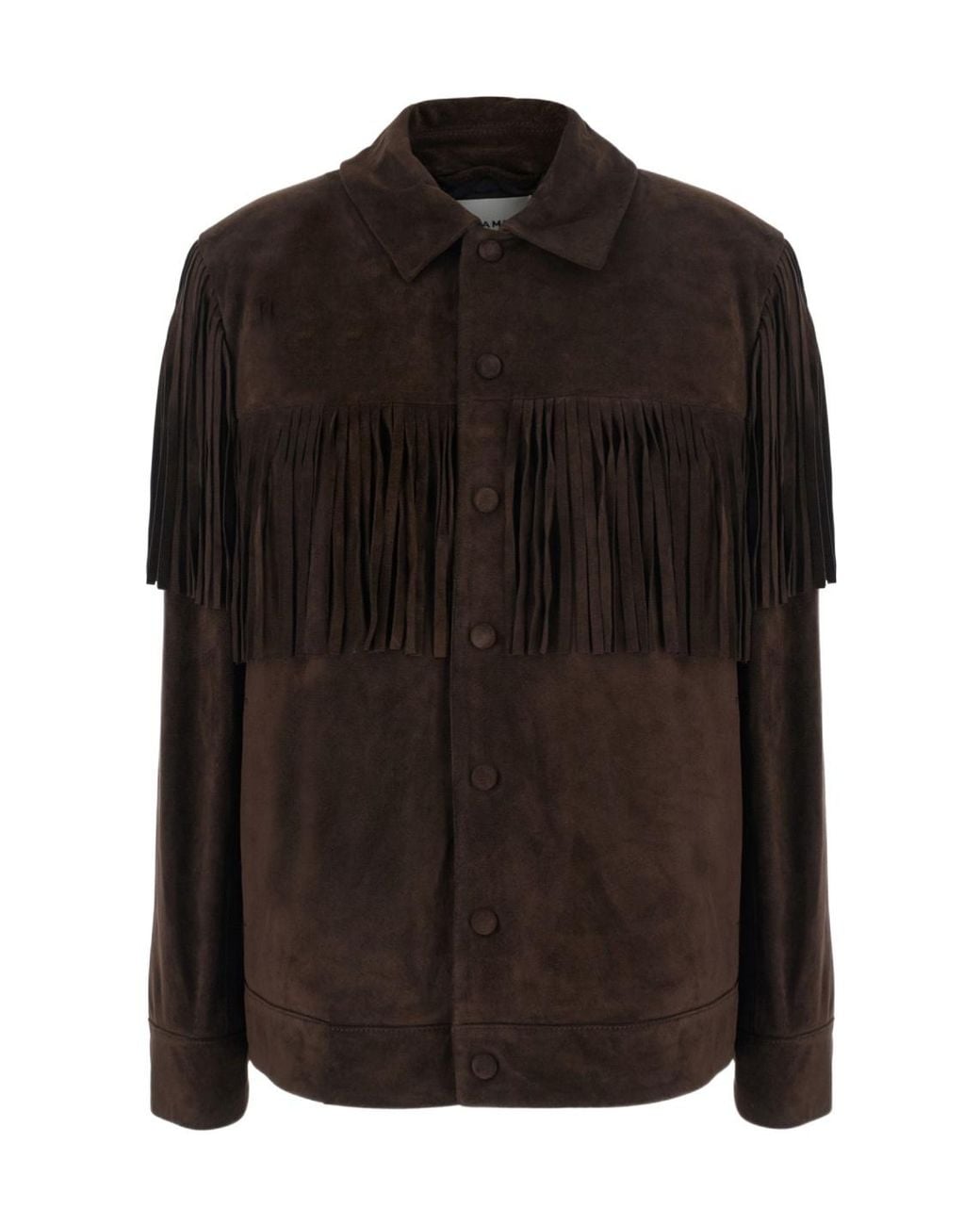 FRAME Black Rodeo Fringed Suede Jacket
