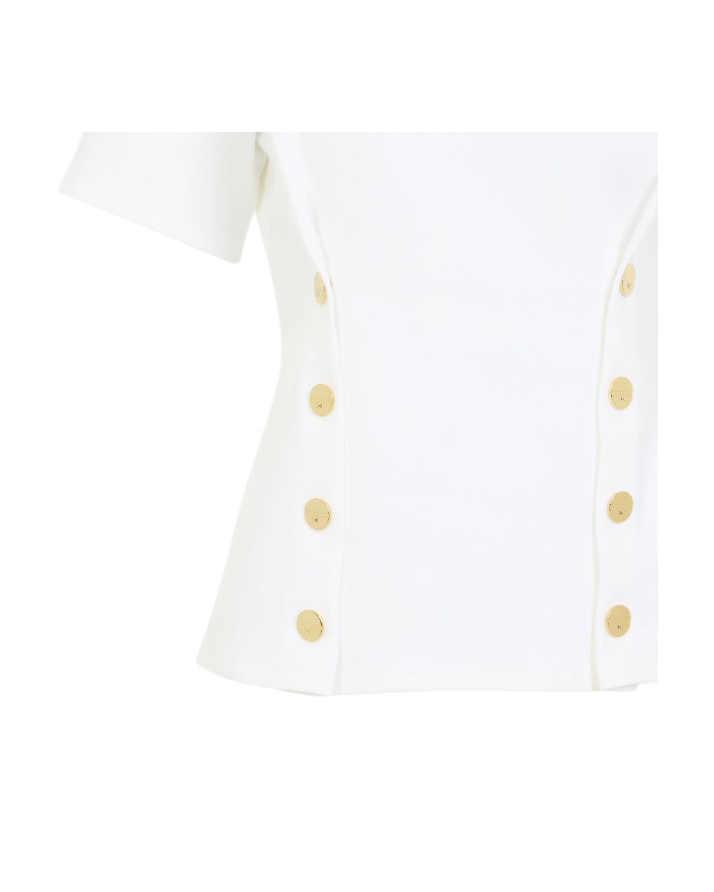 Elisabetta Franchi White Buttoned Top