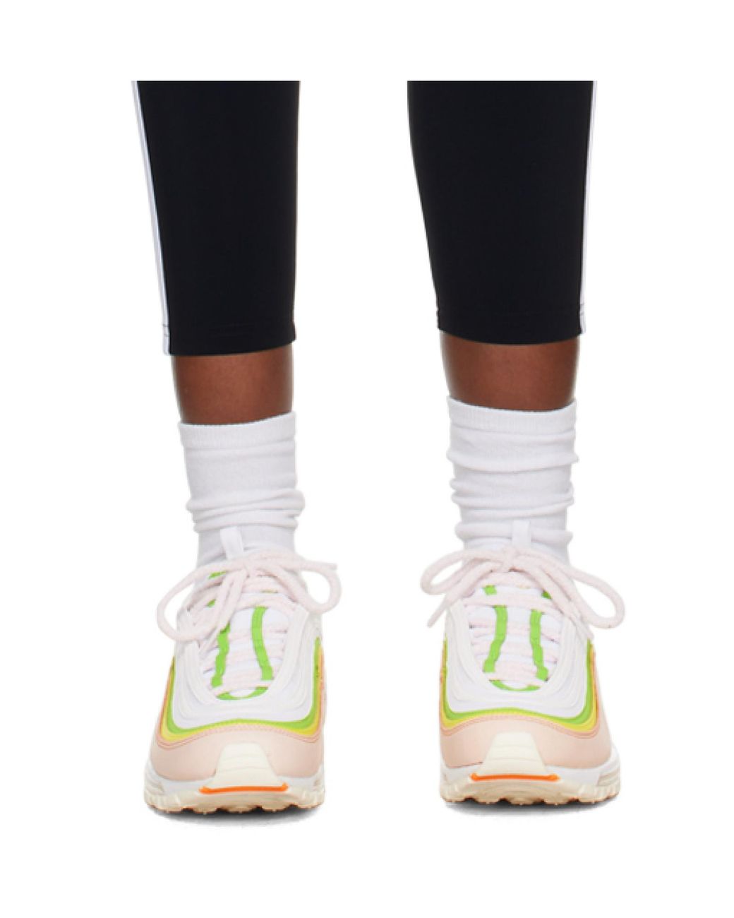 Palm Angels Black Logo-Printed Mid-Rise Track Leggings