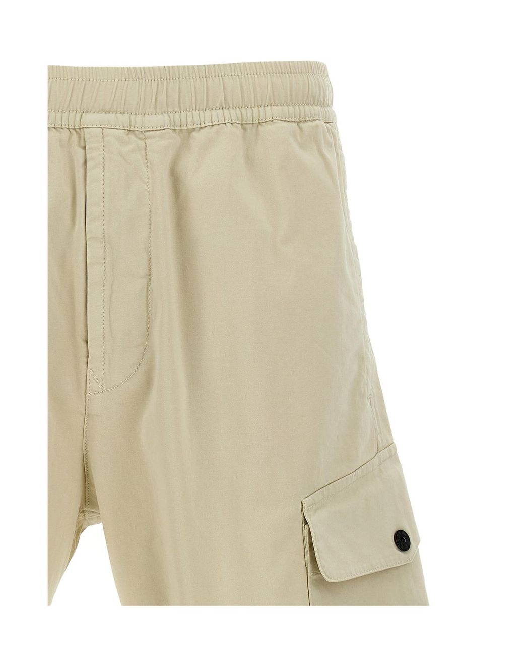 Stone Island White Logo Badge Bermuda Shorts for men