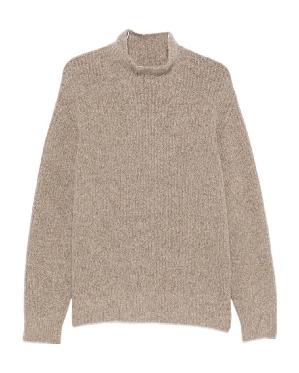Roberto Collina Natural Turtleneck Knit Top for men
