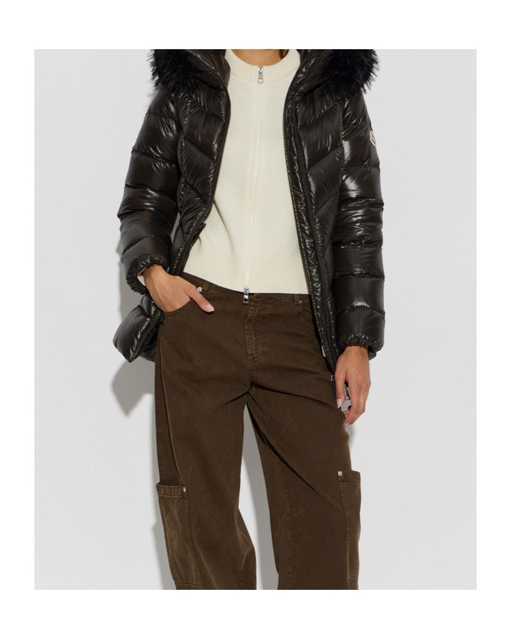 Moncler Black Fulmar Zip-Up Puffer Jacket