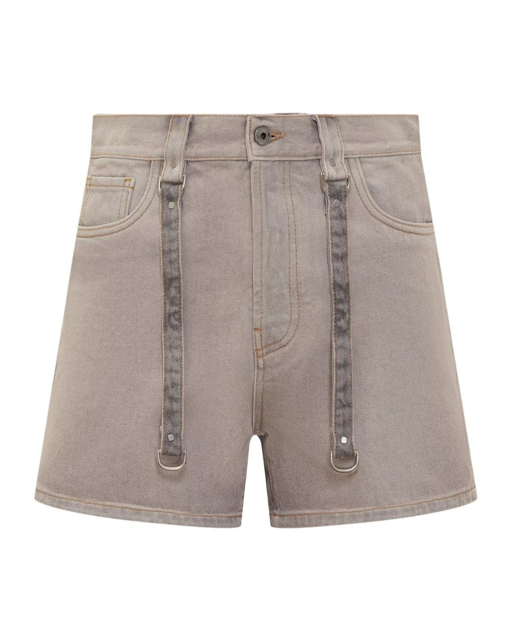 Off-White c/o Virgil Abloh Gray Short Pants Cargo Laundry