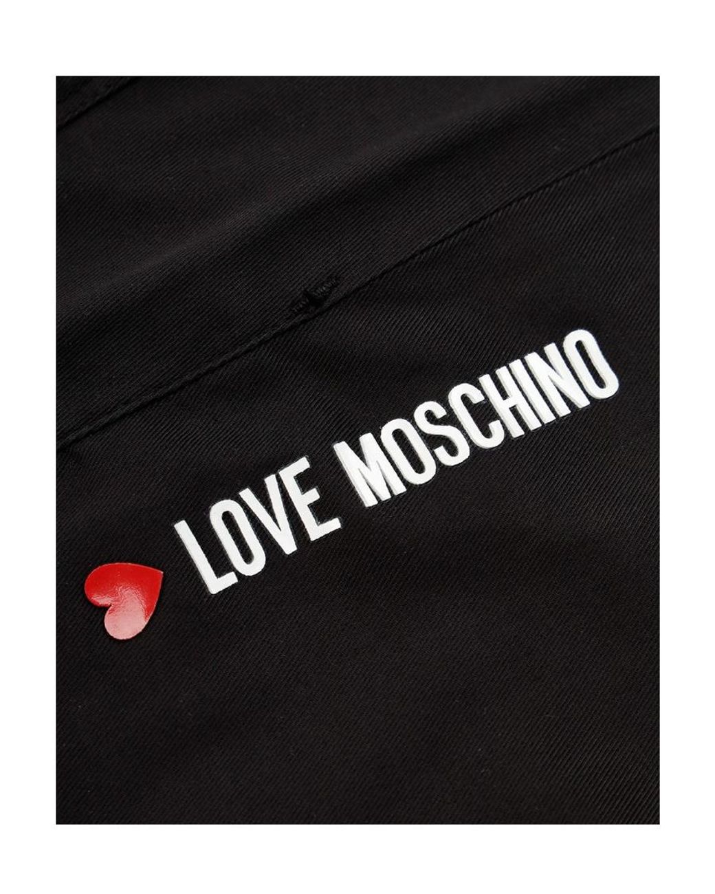 Moschino Black Mid-Rise Cropped Denim Pants