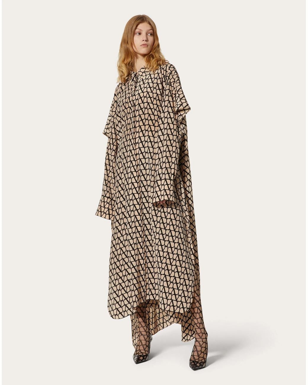 Valentino Natural Toile Iconographe Maxi Shirtdress