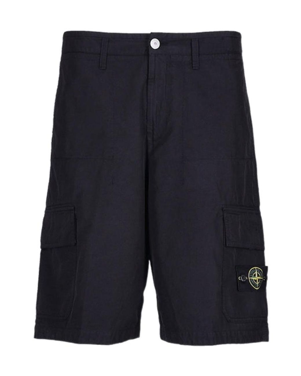 Stone Island Blue Logo Shorts for men