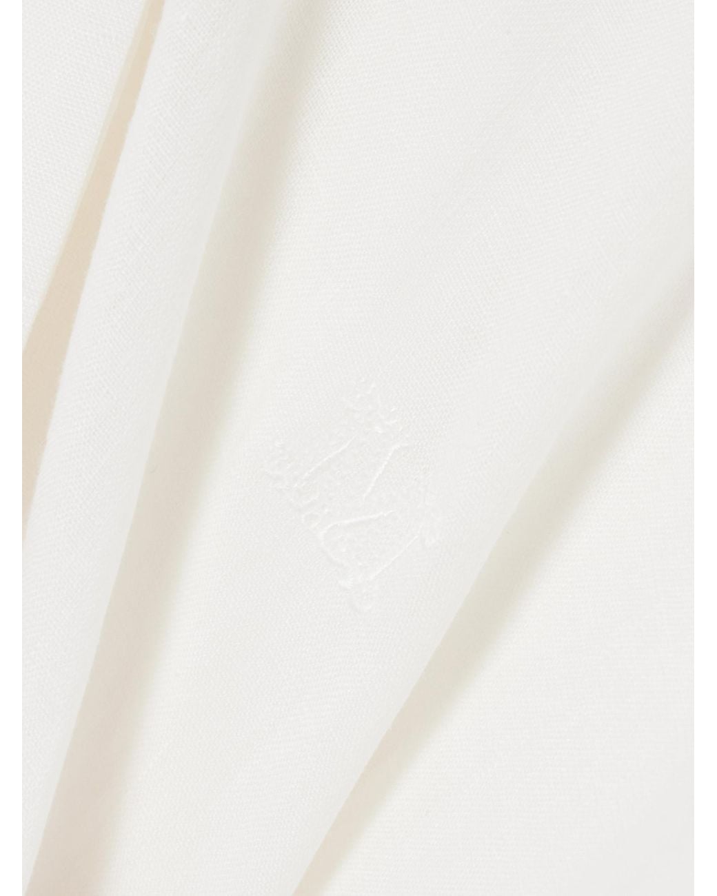 Max Mara White Abisso Logo Embroidered Button-Up Shirt