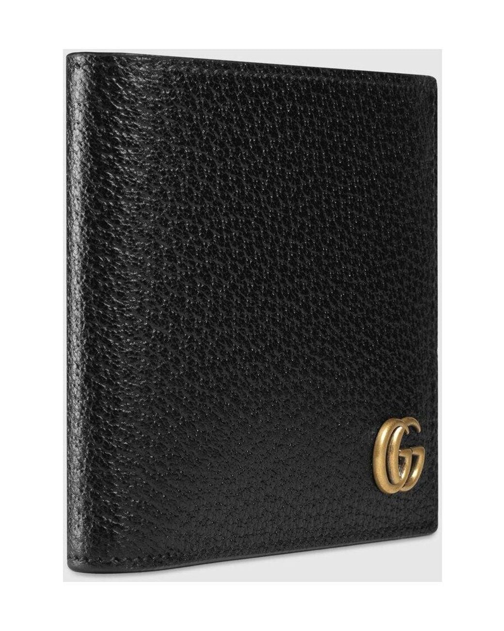 Gucci Black Marmont Flap Over Wallet for men
