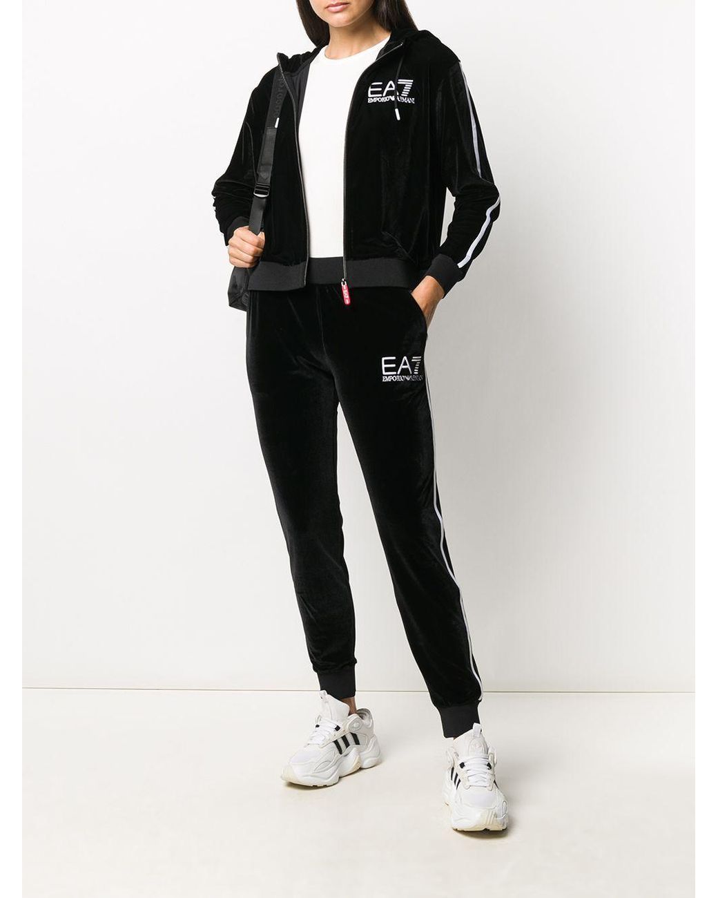 EA7 Black Logo Patch Sweatpants