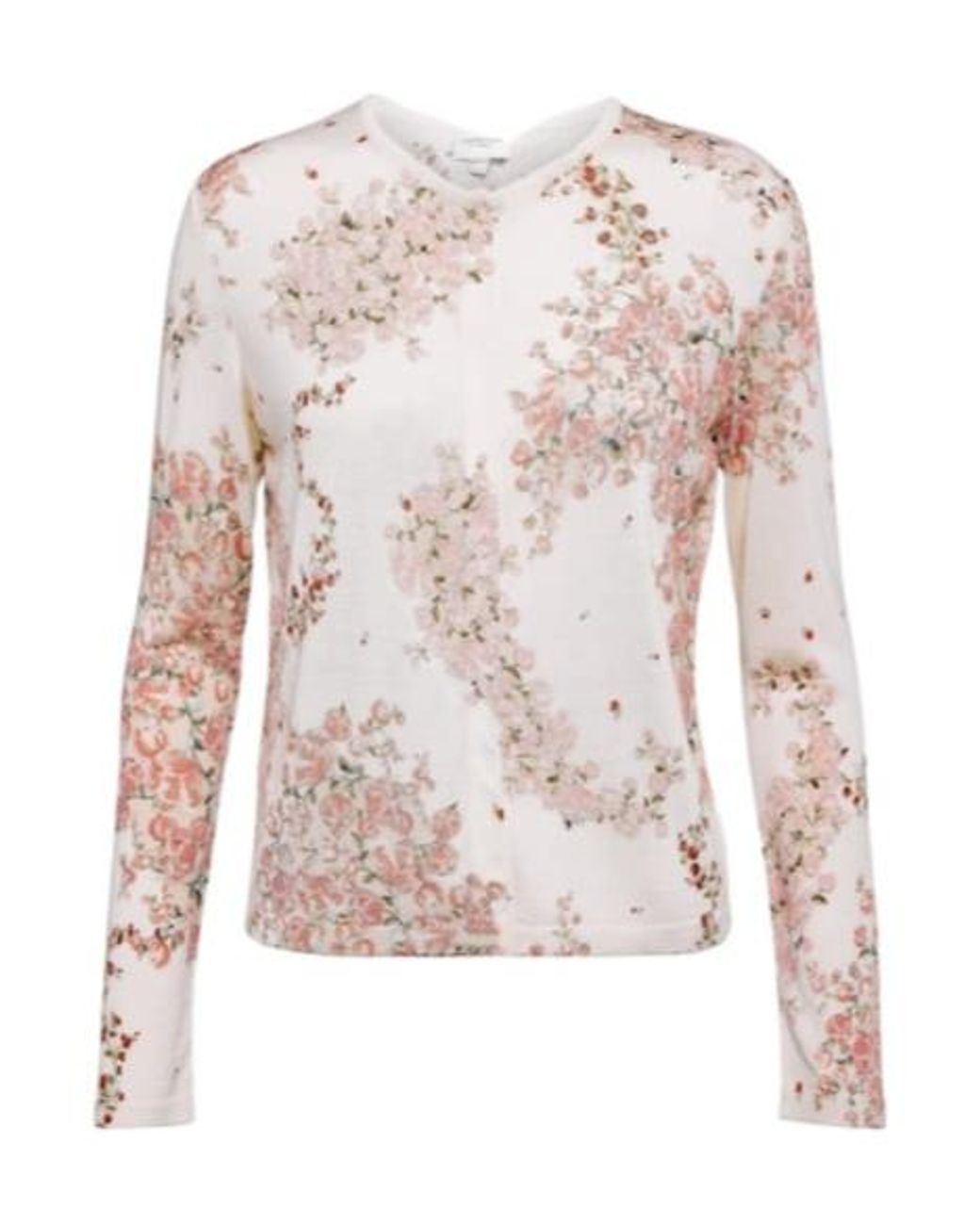 Giambattista Valli Pink Floral Cashmere And Silk Cardigan