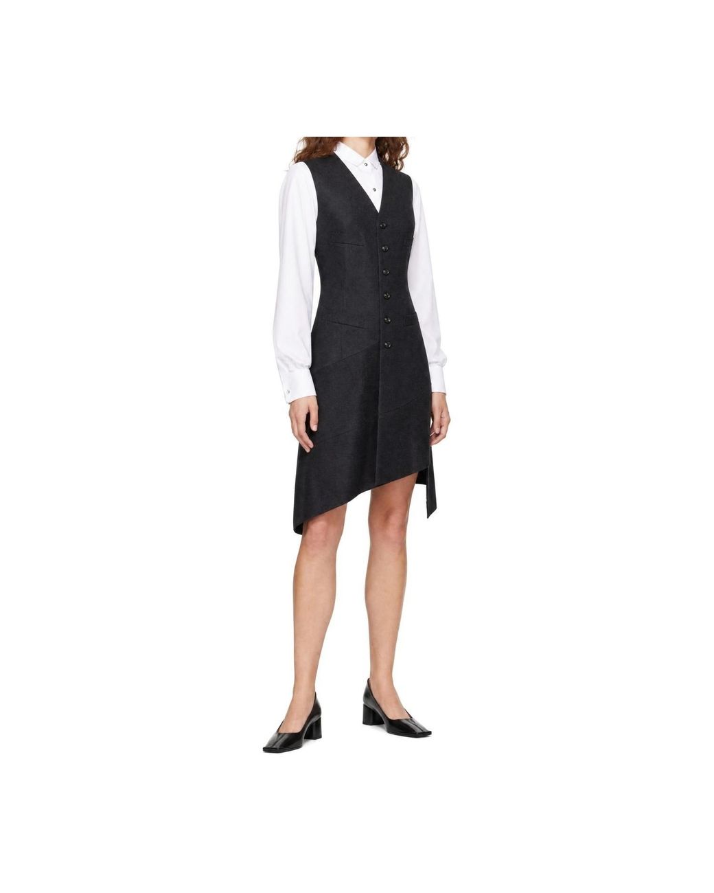 Comme des Garçons Black V-Neck Dress