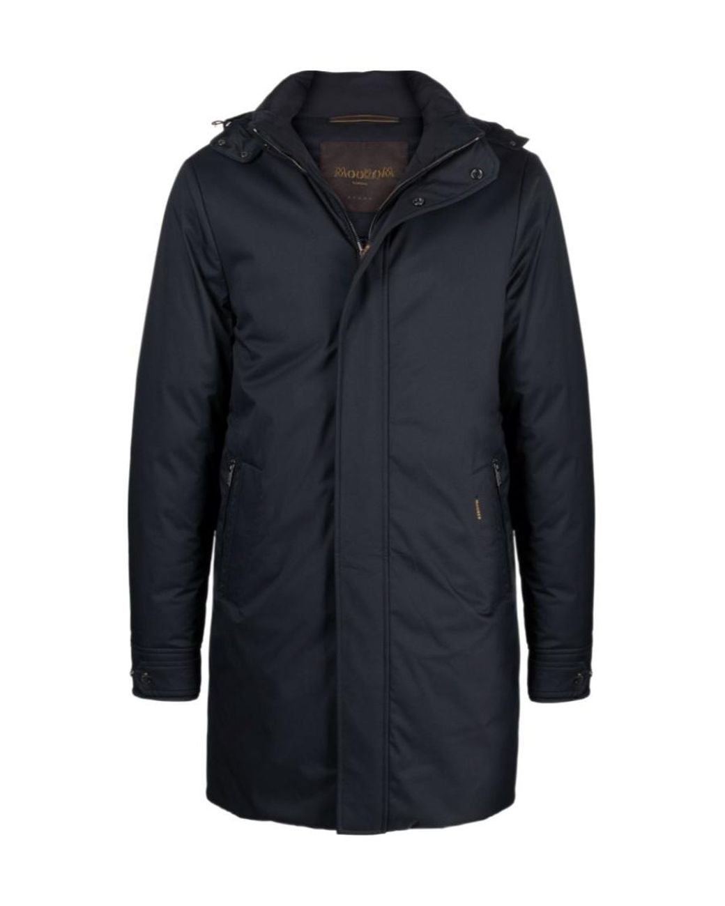 Moorer Blue Technical Gabardine Coat for men