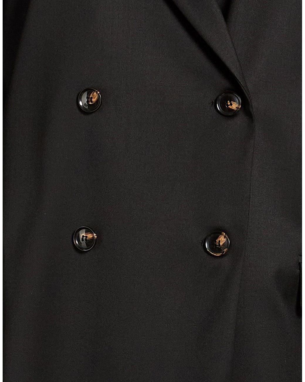 Ganni Black Double-Breasted Blazer