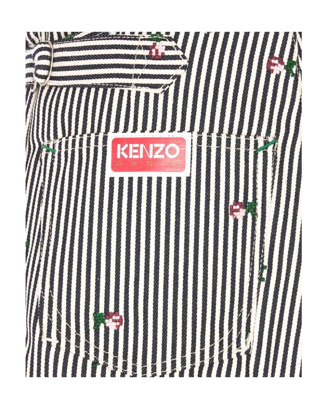 KENZO Multicolor Striped Midi Skirt