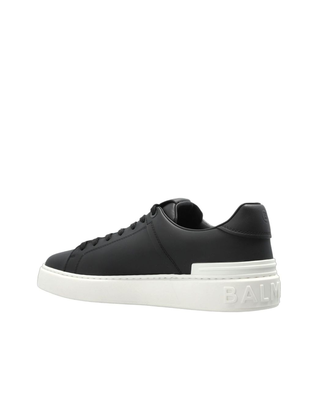 Balmain Black Sneakers Calf Leather for men
