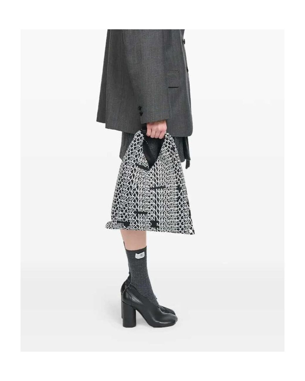 MM6 by Maison Margiela Gray Japanese Logo-Print Handbag