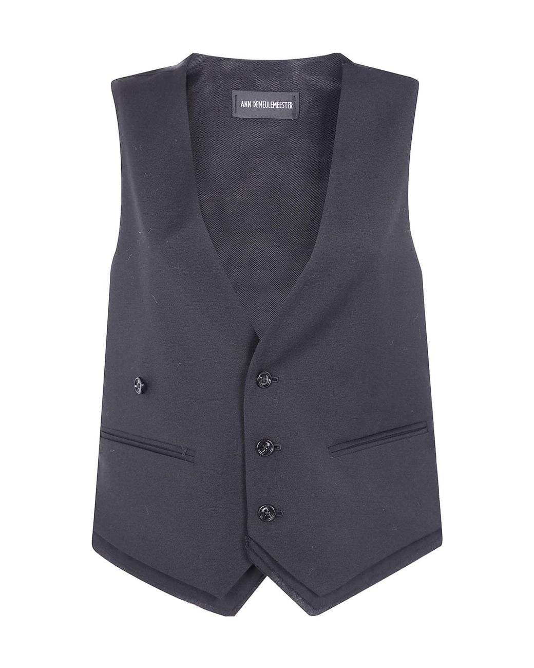 Ann Demeulemeester Blue Button-Up Vest