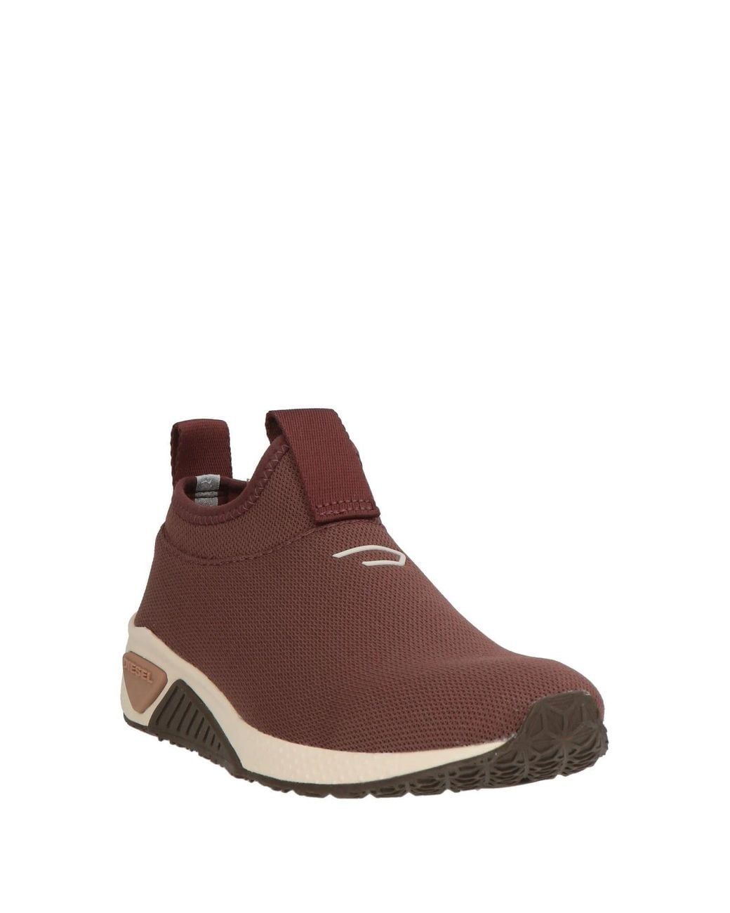 DIESEL Brown Minimalist Sock-Style Sneakers