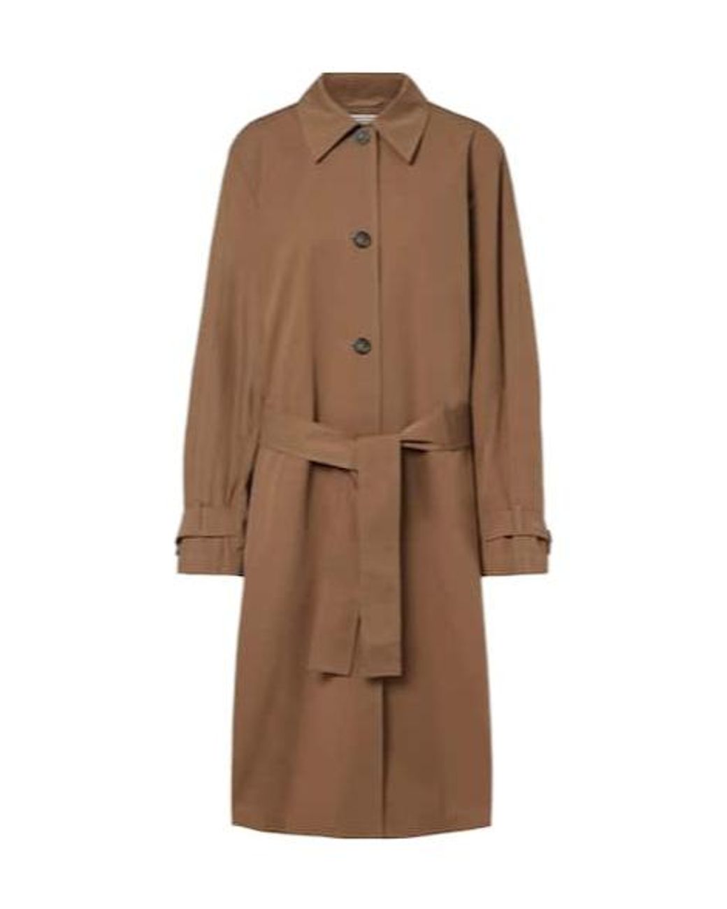 Totême Brown Belted Cotton Trench Coat