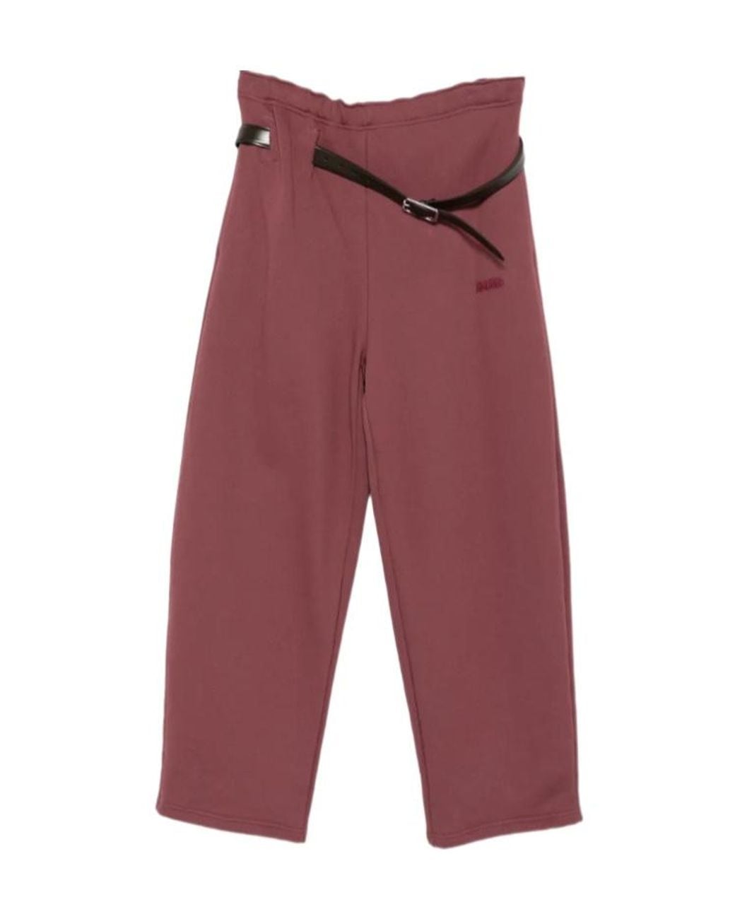 Magliano Red Buckle-Belt Track Pants for men