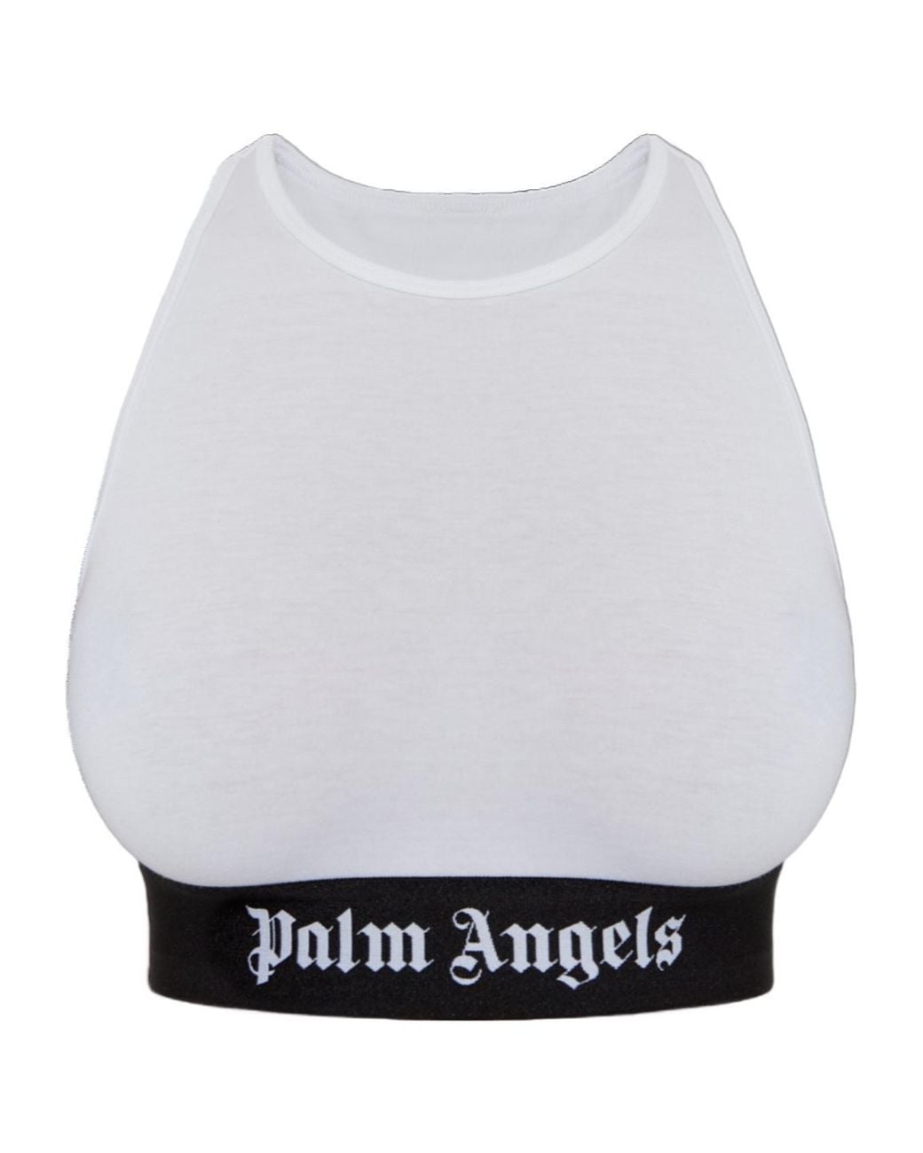 Palm Angels White Logo Underband Racerback Bra