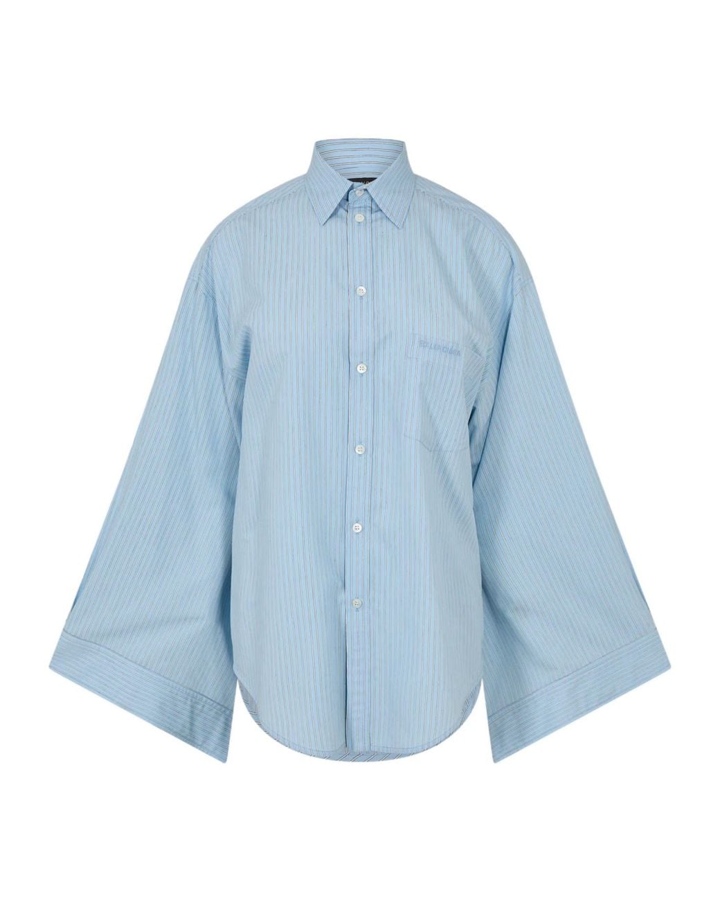 Balenciaga Blue Bal Knotted Blouse Ld52