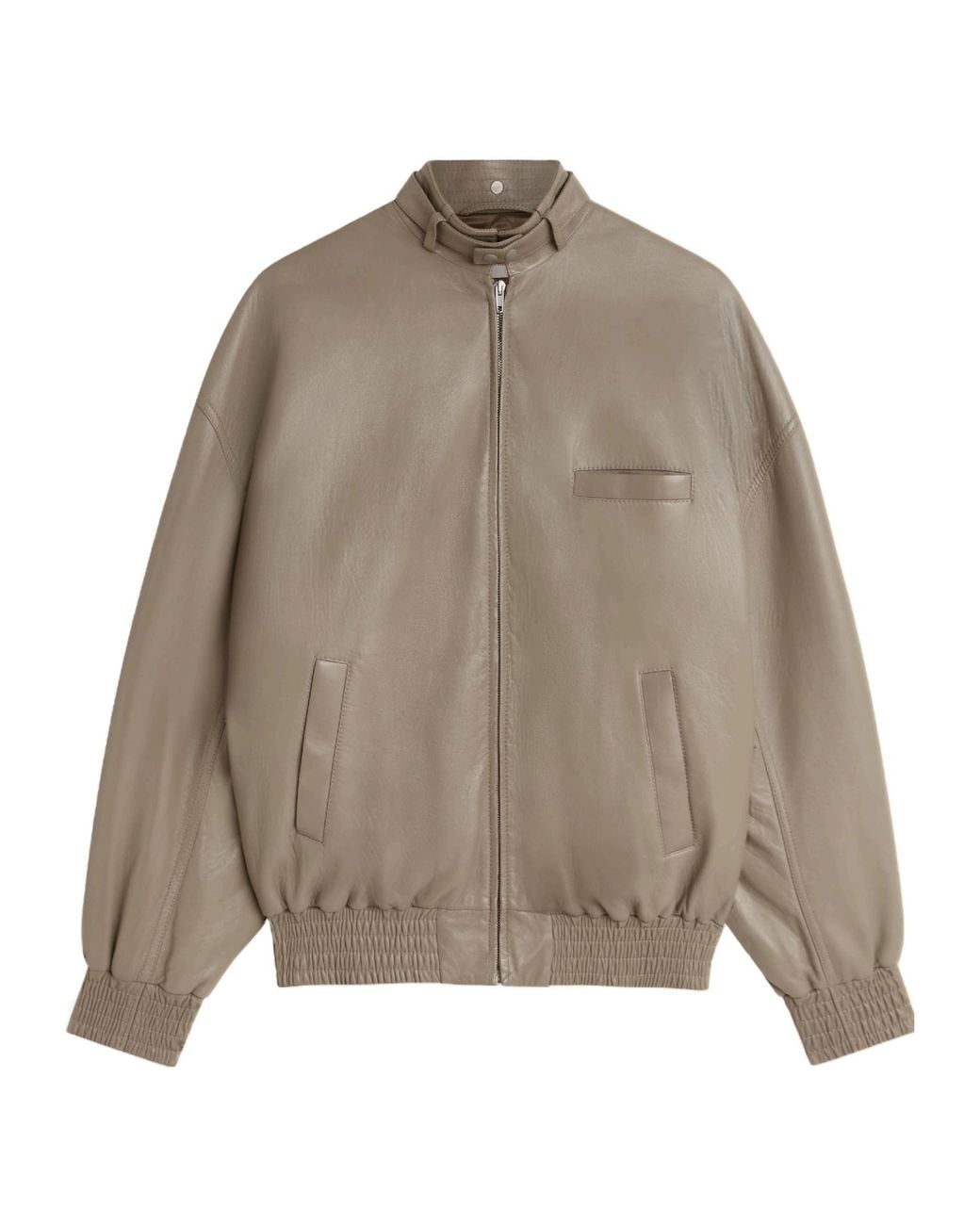 Phoebe Philo Brown Zipper Leather Jacket