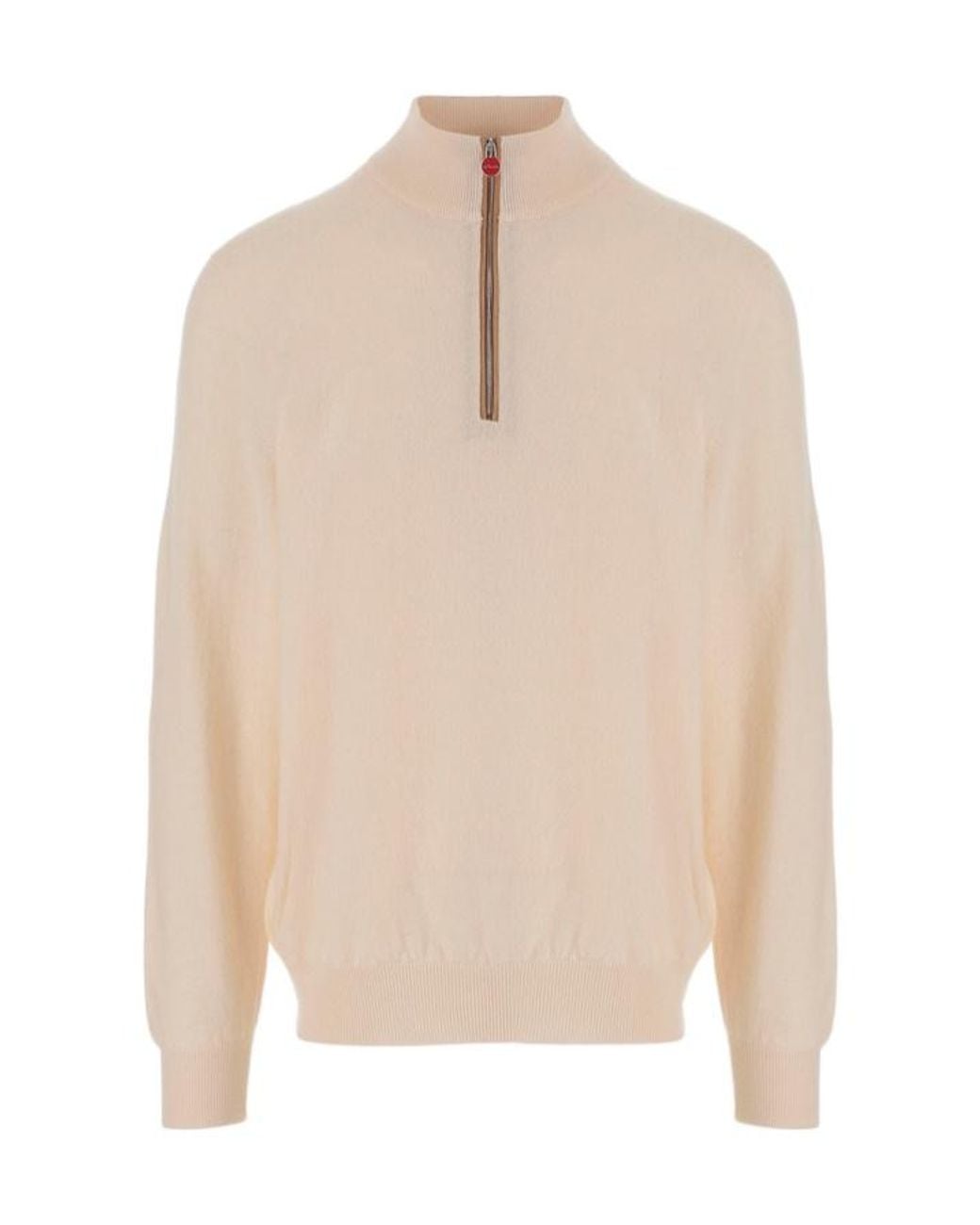 Kiton Natural Half-Zip Knitted Jumper for men