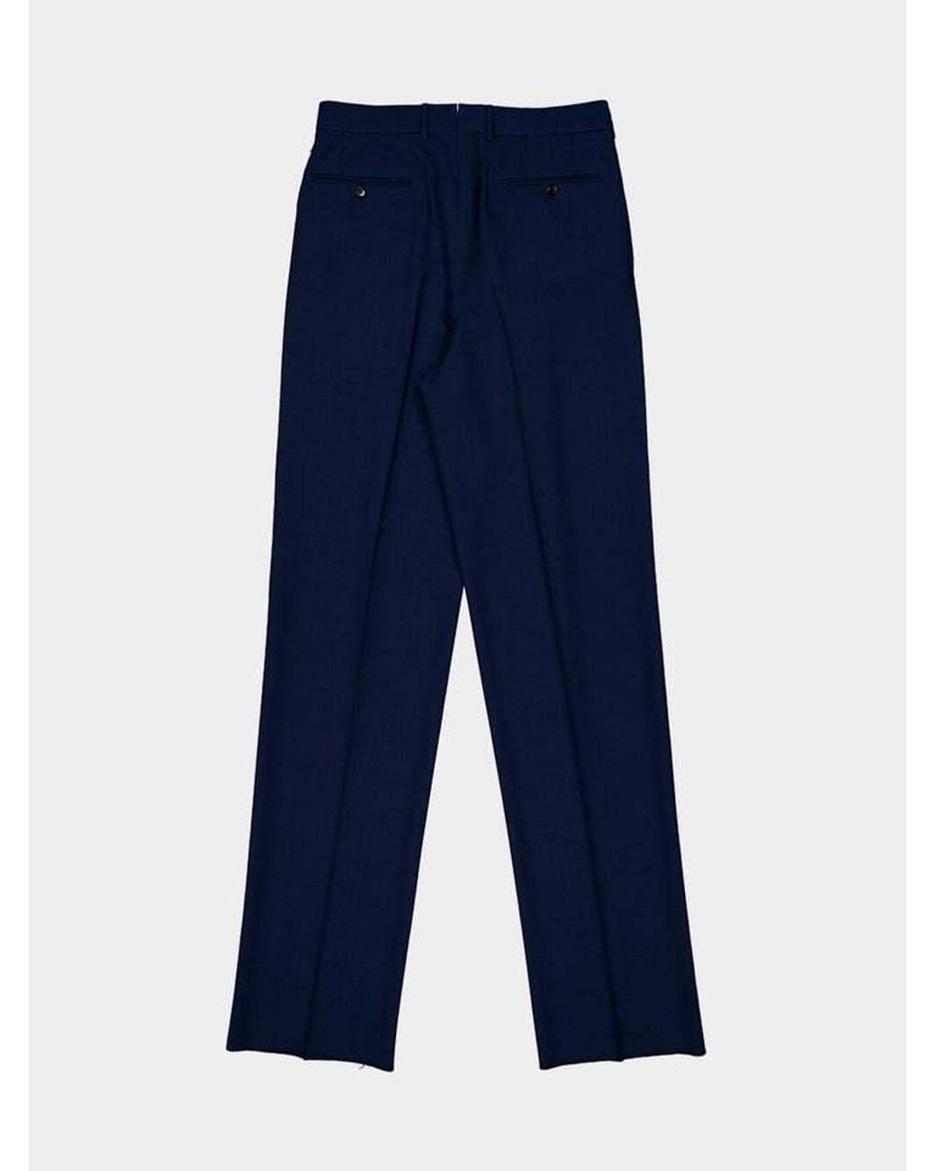 Tom Ford Blue Pleated Trousers for men