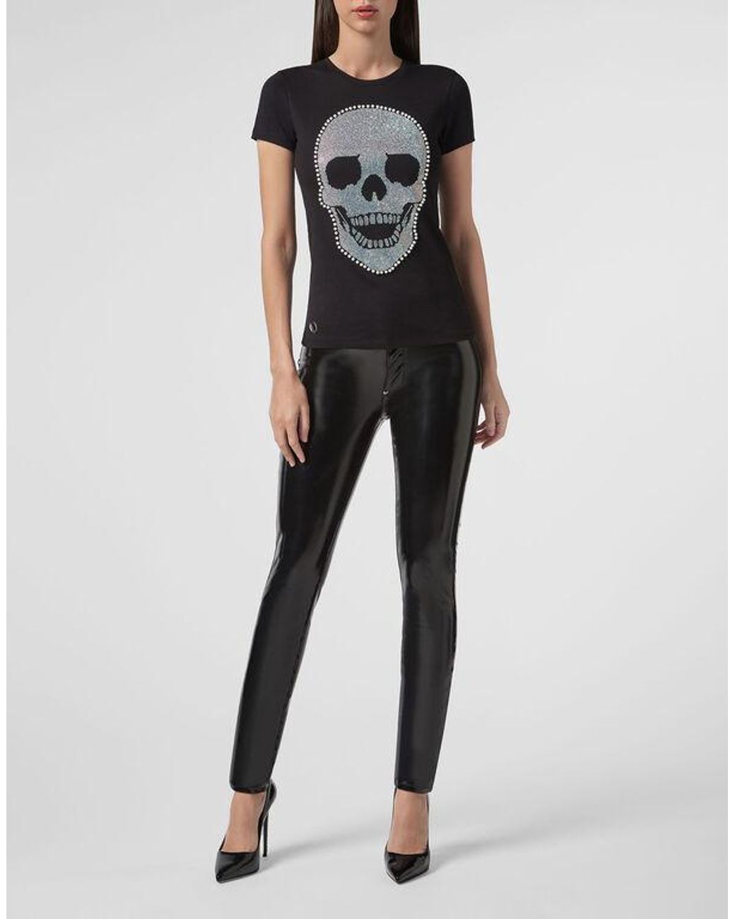 Philipp Plein Black Ss Skull T-Shirt