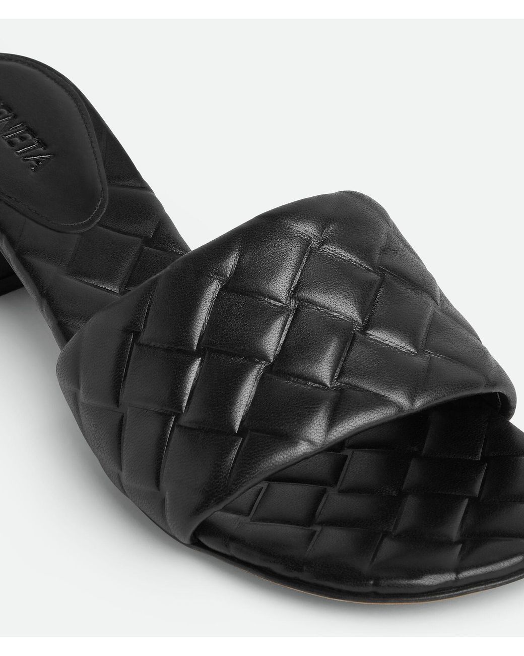 Bottega Veneta Black Amy Slip-On Mules