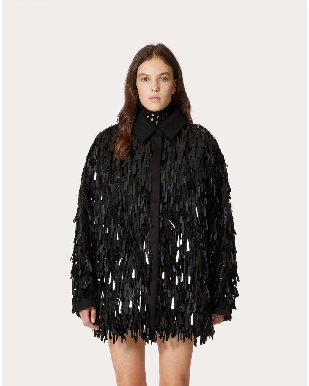 Valentino Black Sequined Casual Jacket