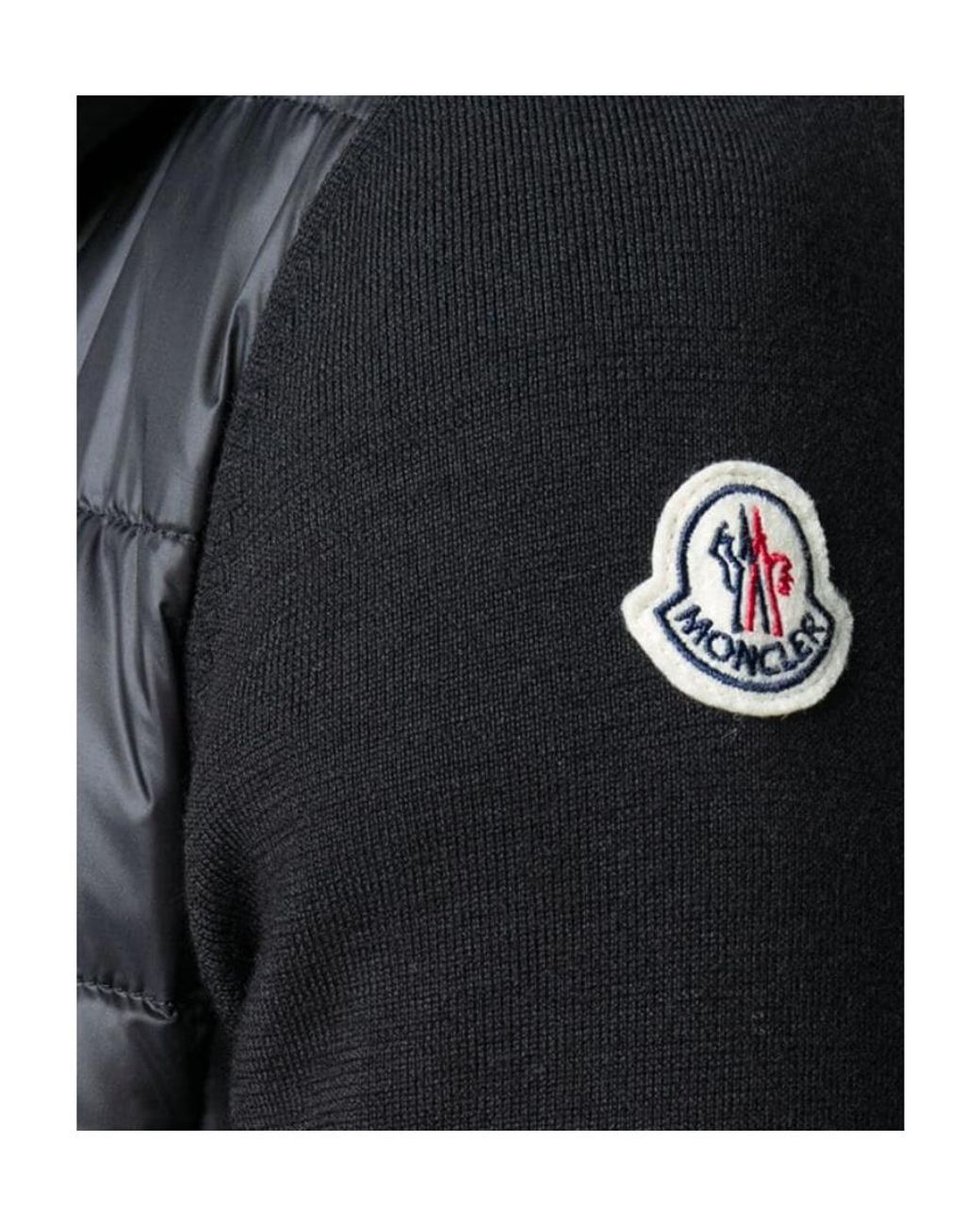 Moncler Black Logo Patch Down Jacket