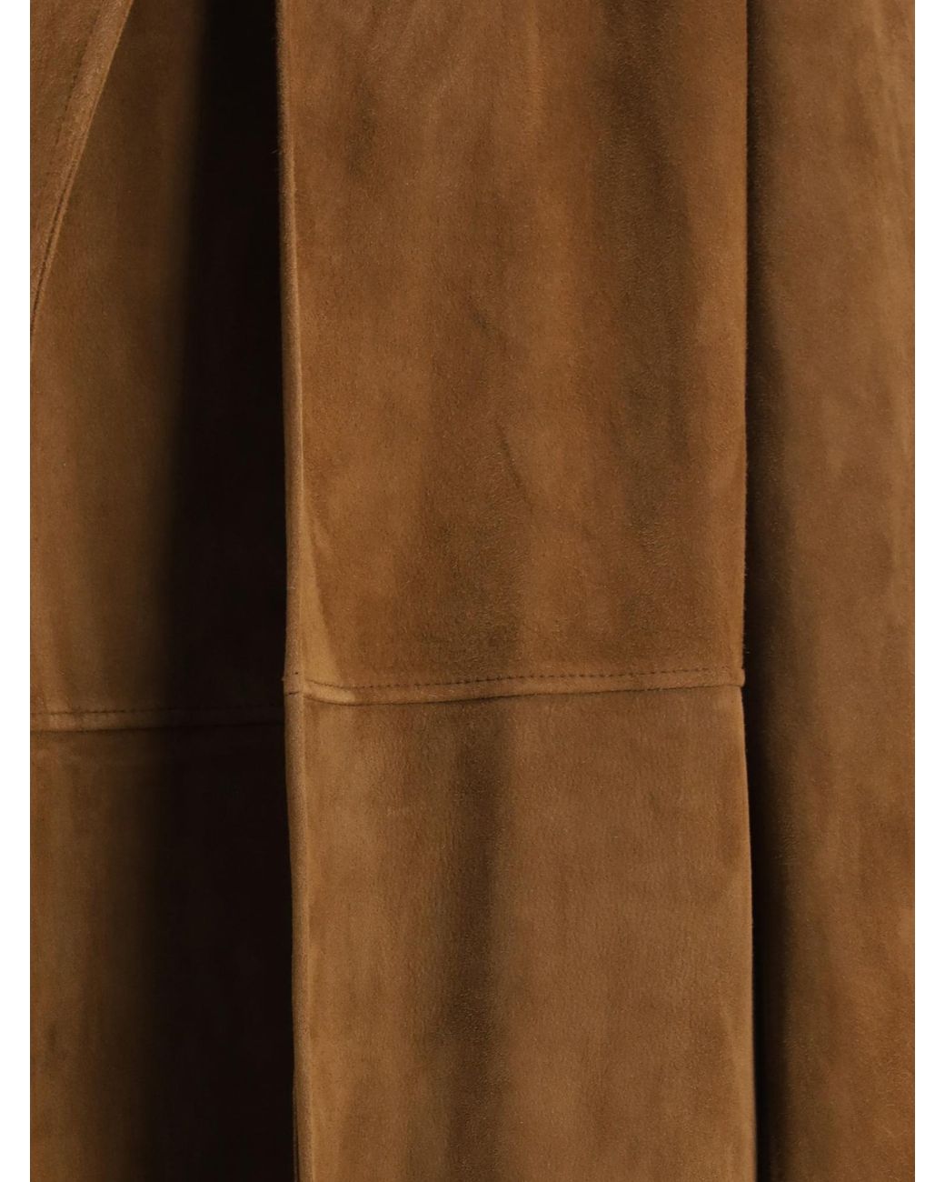 The Row Brown Serenis Detachable Collar Coat