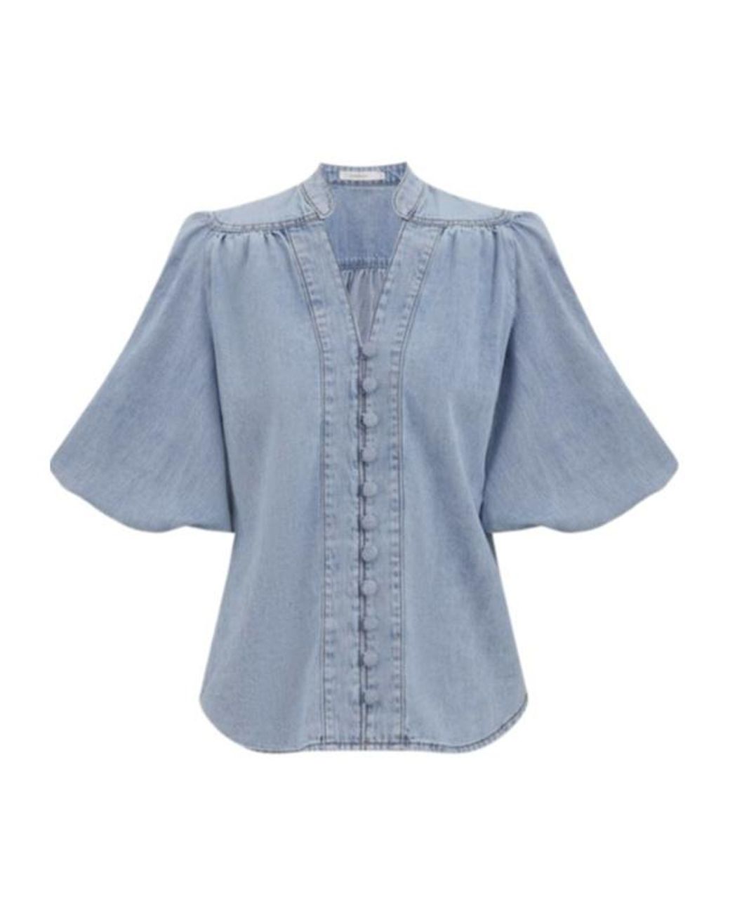 Zimmermann Blue Lucky Denim Blouse