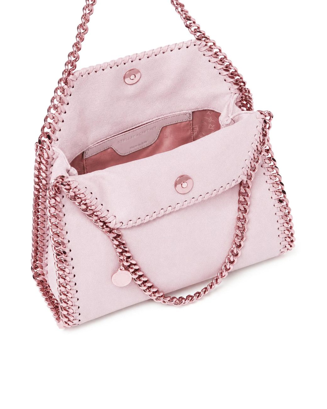 Stella McCartney Pink Mini Falabella Chain-Trim Tote Bag