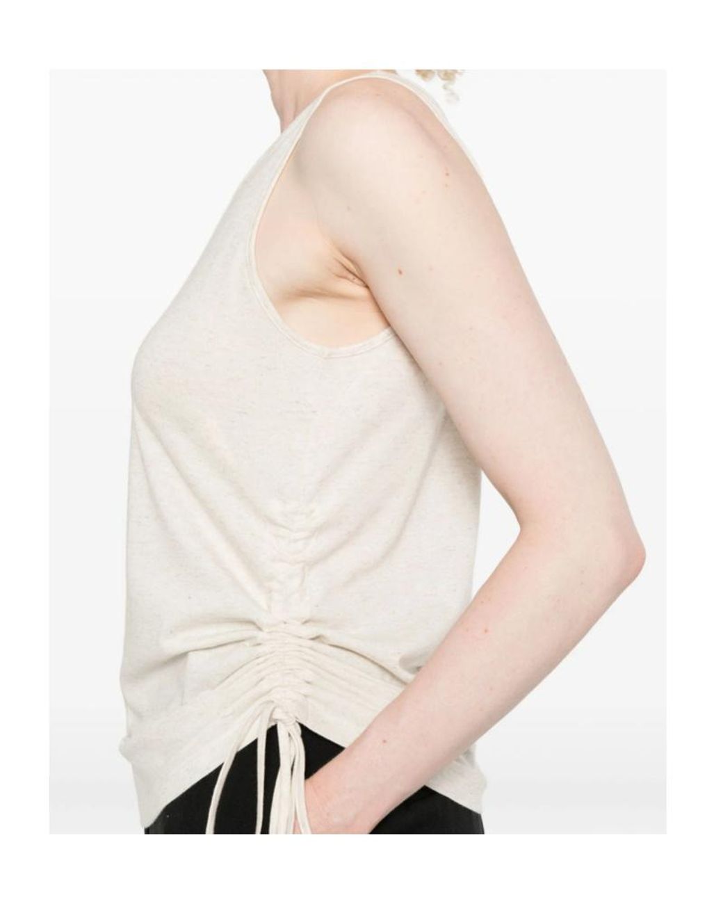 Fendi Natural Logo Detailed Embellished Tank Top