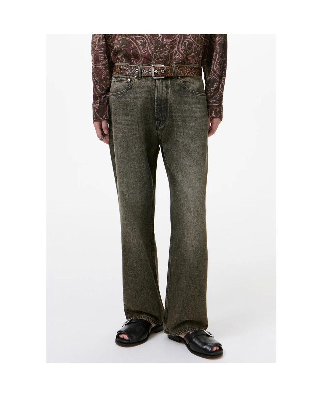 Our Legacy Gray Third Cut Straight-Leg Jeans for men