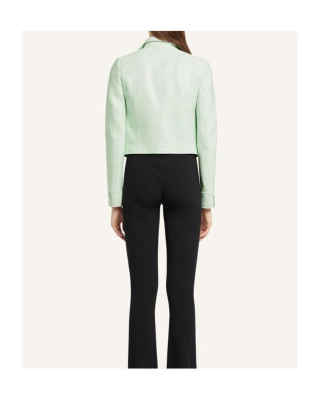 Courreges Green Courrèges Vinyl Collared Button-Up Jacket