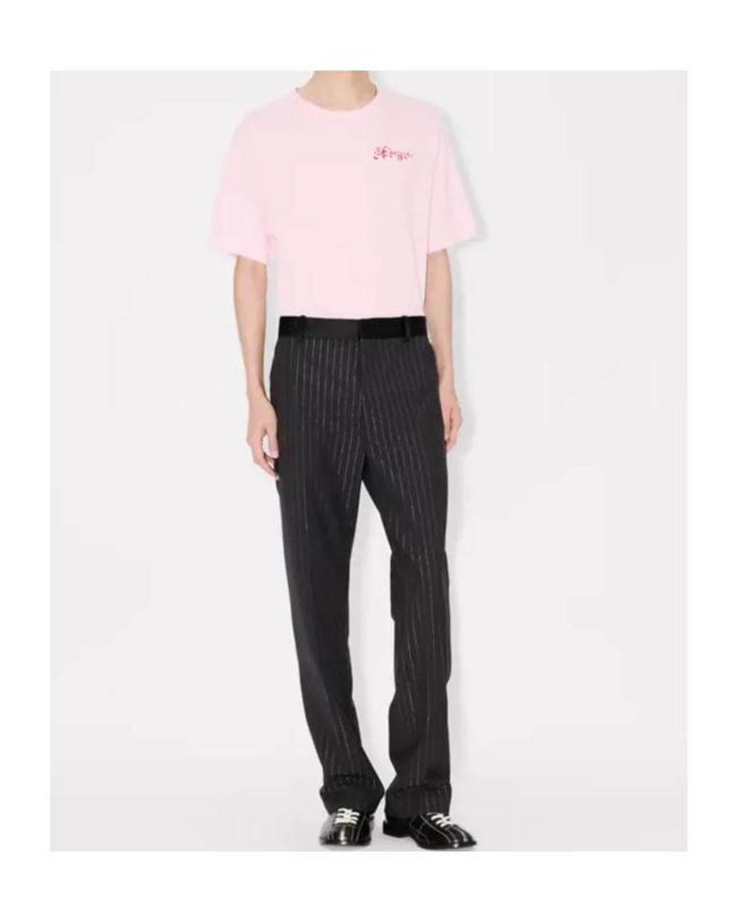 KENZO Pink Winter Holidays' Embroidred T-Shirt for men