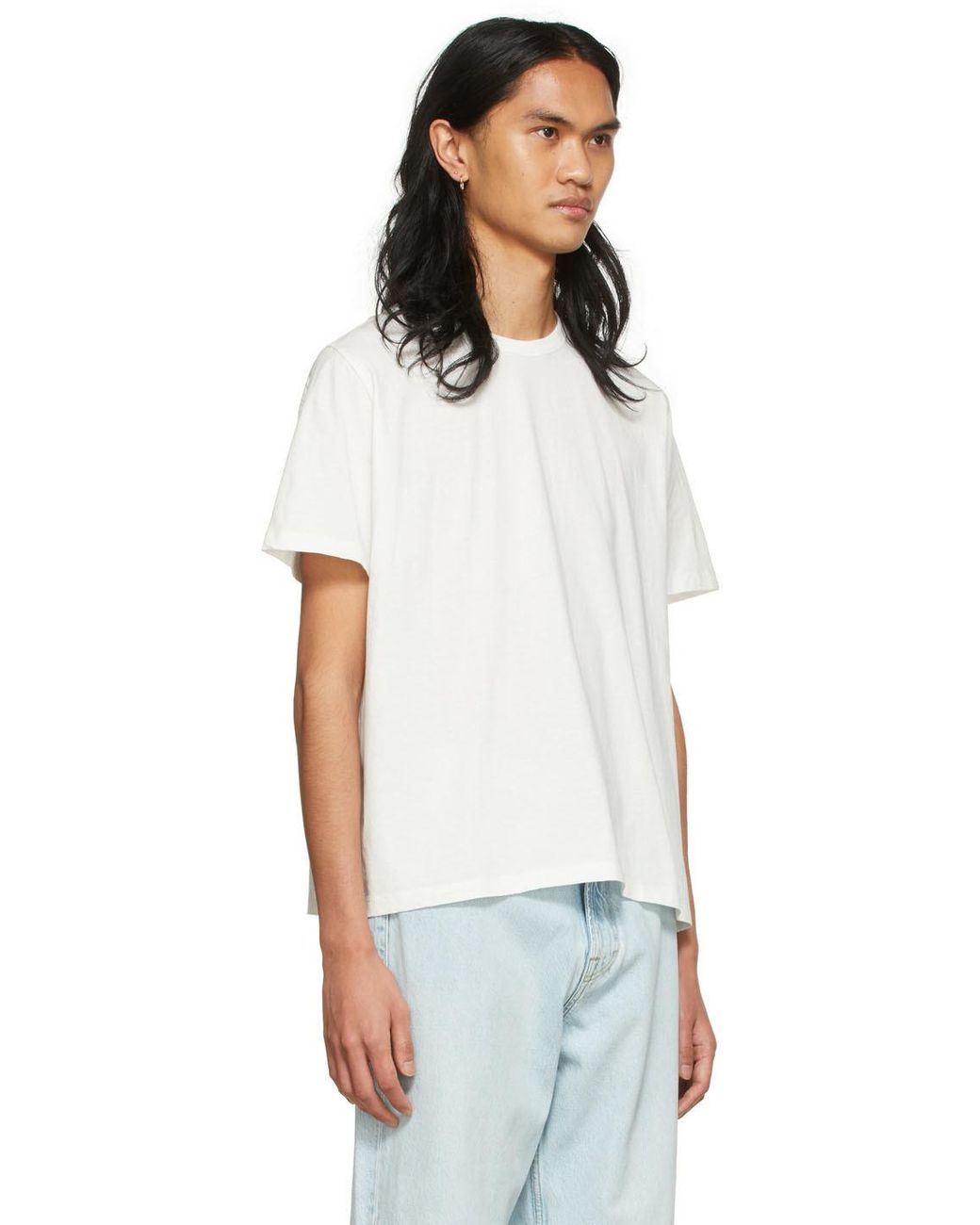 Our Legacy White New Box Crewneck Jersey T-Shirt for men