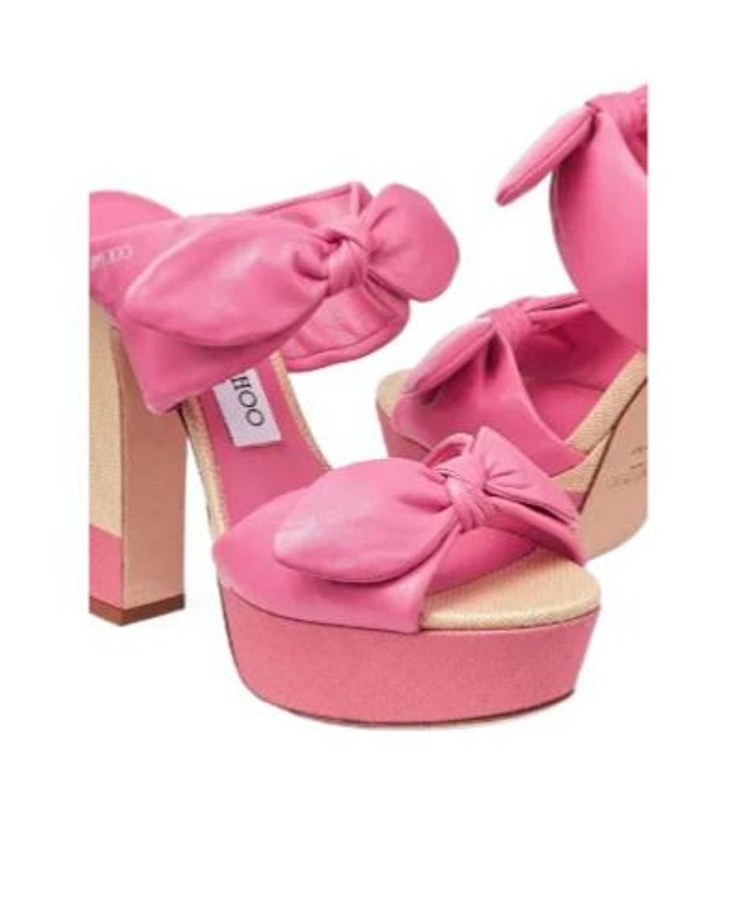 Jimmy Choo Pink Rua 120Mm Platform Mules
