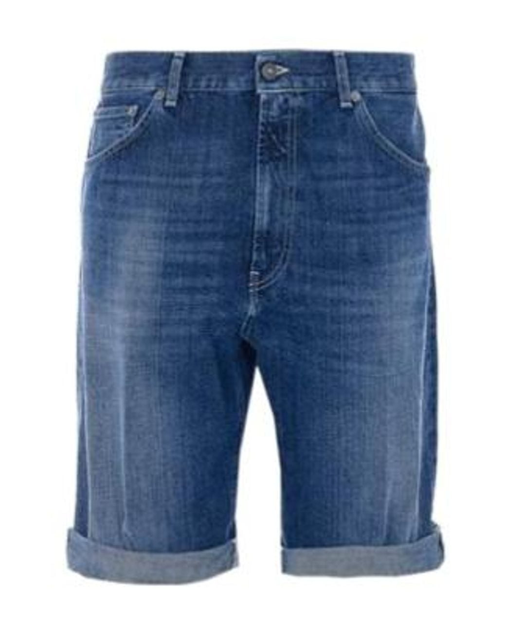 Dondup Blue Logo Detailed Shorts for men
