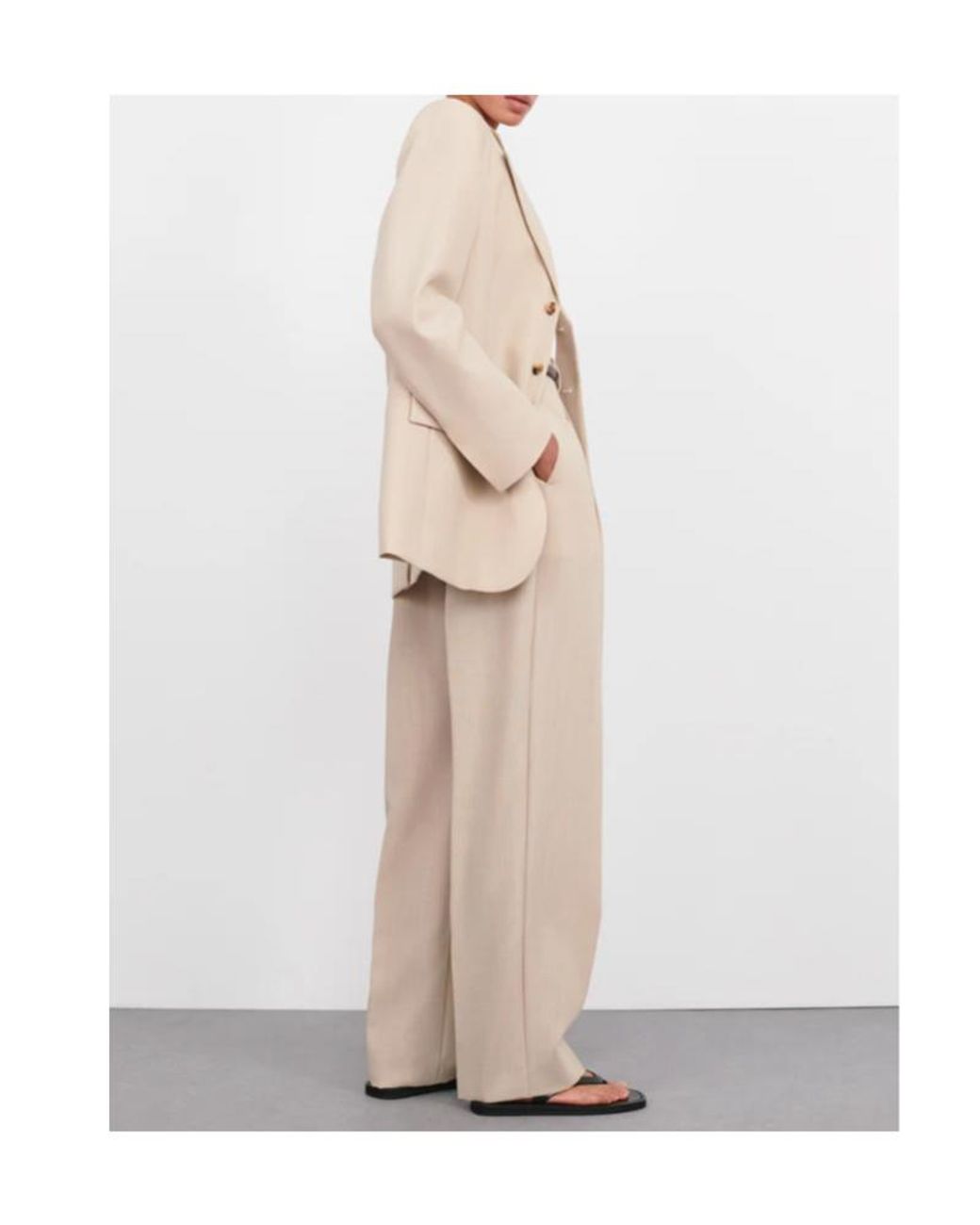 Wardrobe NYC Natural Wool Blazer