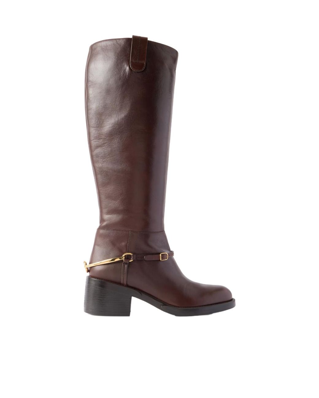 Chloé Brown Dakota Round-Toe Strap Boots