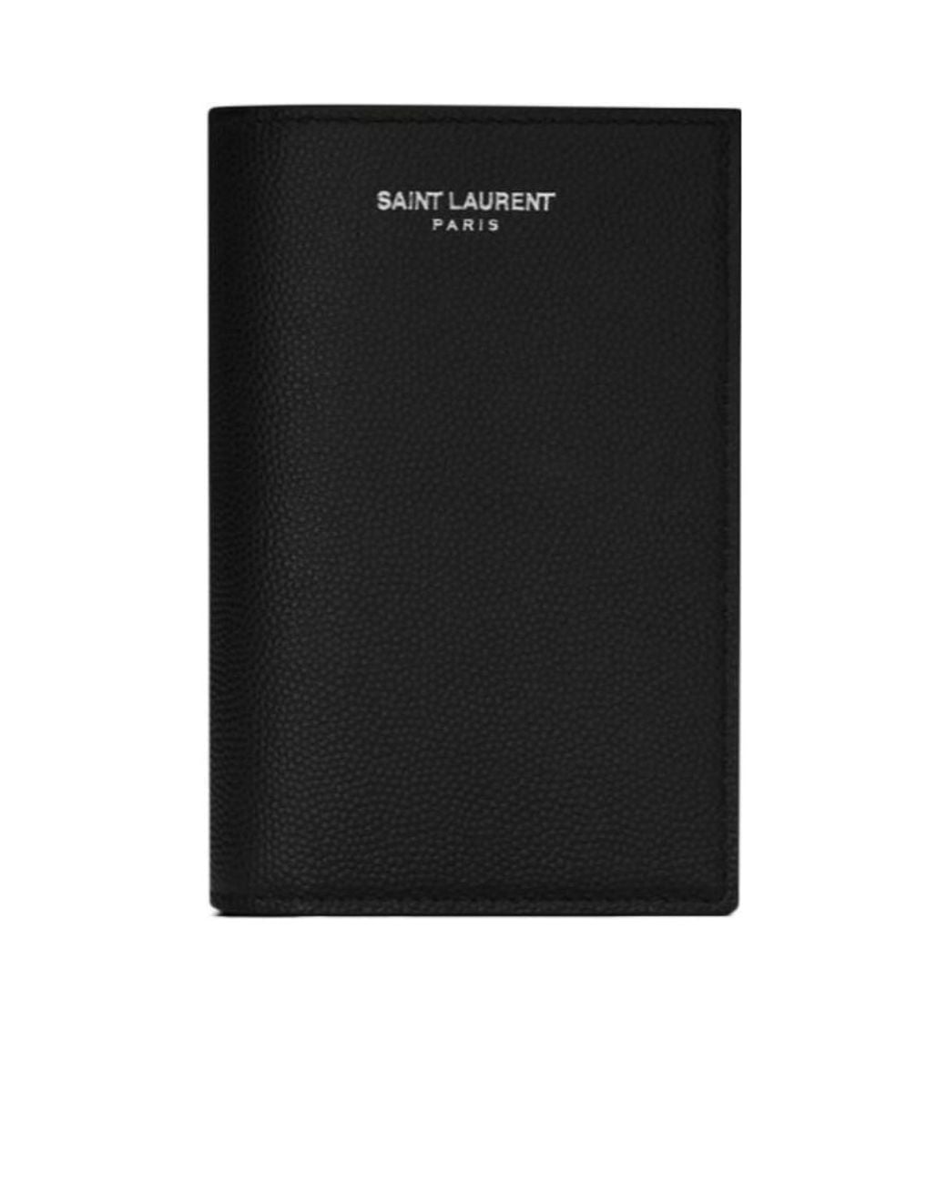 Saint Laurent Black Paris Credit Card Wallet for men